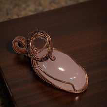 Load image into Gallery viewer, Rose Quartz, Copper wrapped, Pendant