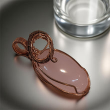 Load image into Gallery viewer, Rose Quartz, Copper wrapped, Pendant