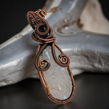 Load image into Gallery viewer, Copper wrapped, Black Rutilated Quartz, Pendant