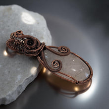 Load image into Gallery viewer, Copper wrapped, Black Rutilated Quartz, Pendant