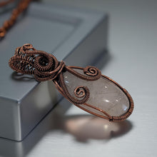 Load image into Gallery viewer, Copper wrapped, Black Rutilated Quartz, Pendant