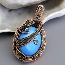 Load image into Gallery viewer, Copper Wrapped - Pendant - Sleeping beauty Turquoise