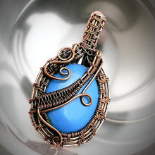 Load image into Gallery viewer, Copper Wrapped - Pendant - Sleeping beauty Turquoise