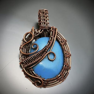Copper wrapped - Pendant - sleeping beauty Turquoise