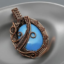 Load image into Gallery viewer, Copper wrapped - Pendant - sleeping beauty Turquoise