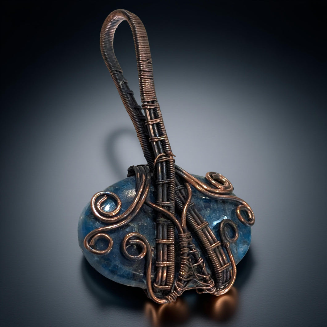 Copper wrapped, Apatite, Pendant