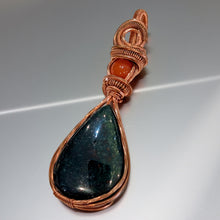 Load image into Gallery viewer, Copper wrapped, Bloodstone &amp; Carnelian, Pendant