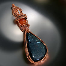 Load image into Gallery viewer, Copper wrapped, Bloodstone &amp; Carnelian, Pendant