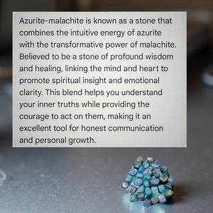 Copper wrapped, Azurite- Malachite, Pendant