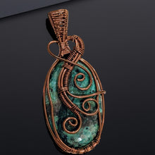 Load image into Gallery viewer, Copper wrapped, Azurite- Malachite, Pendant
