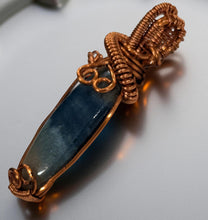 Load image into Gallery viewer, Copper wrapped, Pendant - Dumortierite