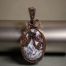Load image into Gallery viewer, Copper wrapped, Dendrite Opal, Pendant