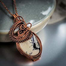 Load image into Gallery viewer, Copper wrapped, Dendrite opal - Necklace