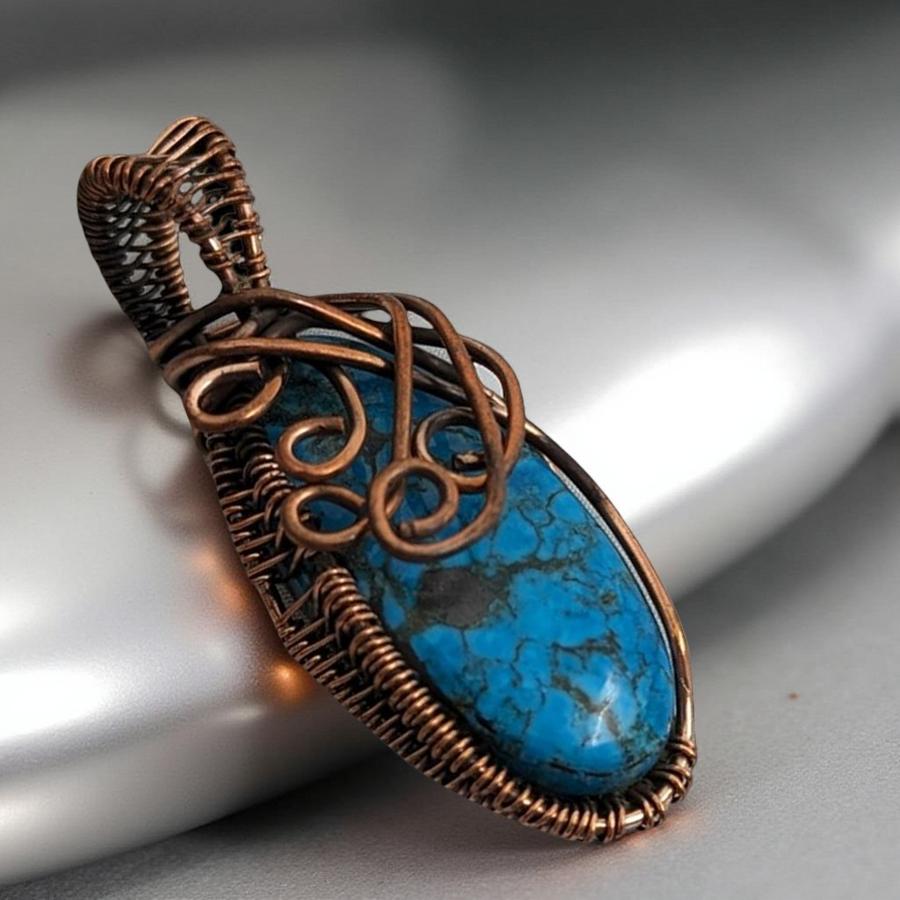 Turquoise - Copper - Pendant