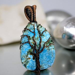 Copper wrapped Tree of life - Pendant