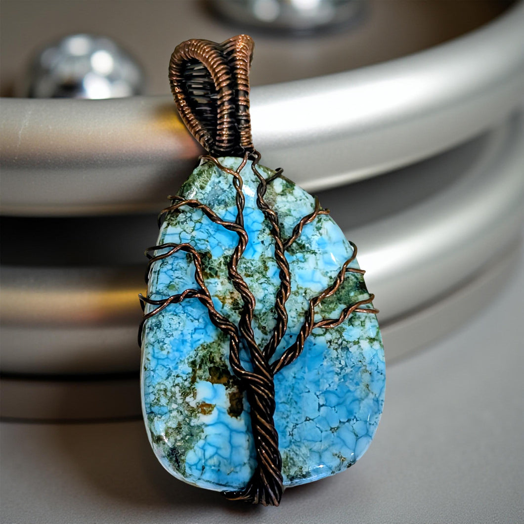 Copper wrapped Tree of life - Pendant
