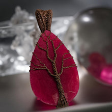 Load image into Gallery viewer, Copper wrapped -Tree of life - Pendant - Simulated Ruby