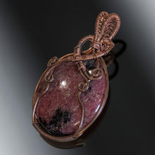 Load image into Gallery viewer, Copper wrapped, Rhodonite, Pendant