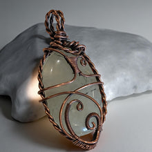 Load image into Gallery viewer, Copper wrapped - Prehnite - Pendant