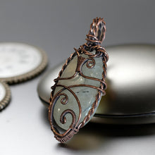 Load image into Gallery viewer, Copper wrapped - Prehnite - Pendant