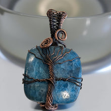 Load image into Gallery viewer, Copper wrapped, Tree of life, Apatite, Pendant