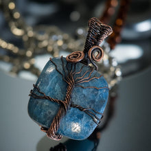 Load image into Gallery viewer, Copper wrapped, Tree of life, Apatite, Pendant