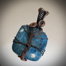 Load image into Gallery viewer, Copper wrapped, Tree of life, Apatite, Pendant