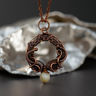 Copper - Moonstone - Necklace