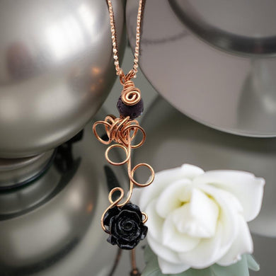 Black Rose & Lava Stone, Copper 18