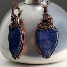 Load image into Gallery viewer, Copper wrapped - lapis lazuli - Necklace