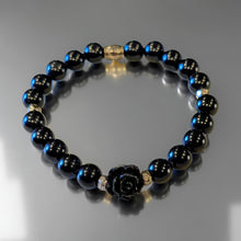 Load image into Gallery viewer, Black Rose - Black Obsidian - Bracelet