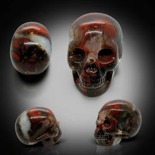 Load image into Gallery viewer, Skull -Dark fire red agate