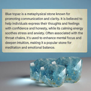 Blue Topaz - Cuff Bracelet.