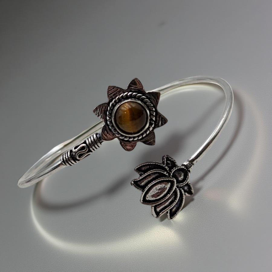 Tiger Eye - Cuff bracelet.