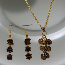 Load image into Gallery viewer, Tiger Eye Necklace &amp; Earrings, Set