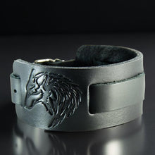 Load image into Gallery viewer, Wolf Leather Bracelet