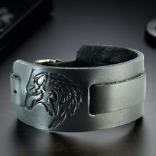 Load image into Gallery viewer, Wolf Leather Bracelet