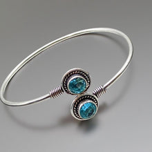 Load image into Gallery viewer, Blue Topaz - Cuff Bracelet.