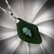 Load image into Gallery viewer, The Tidal Whisper - Sea glass - Jellyfish - Necklace
