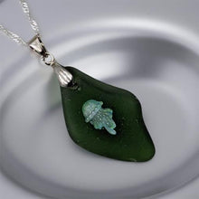 Load image into Gallery viewer, The Tidal Whisper - Sea glass - Jellyfish - Necklace