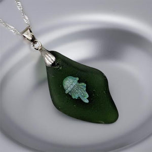 The Tidal Whisper - Sea glass - Jellyfish - Necklace