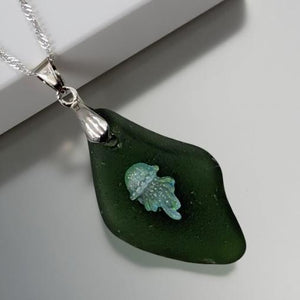 The Tidal Whisper - Sea glass - Jellyfish - Necklace