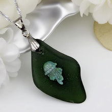 Load image into Gallery viewer, The Tidal Whisper - Sea glass - Jellyfish - Necklace