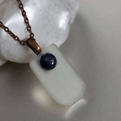 The Tides & Truth - Sea glass - Lapis lazuli - necklace