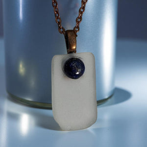 The Tides & Truth - Sea glass - Lapis lazuli - necklace