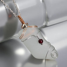 Load image into Gallery viewer, The Garnet Current - Sea glass - Necklace