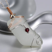 Load image into Gallery viewer, The Garnet Current - Sea glass - Necklace