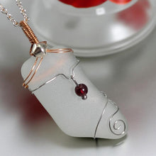 Load image into Gallery viewer, The Garnet Current - Sea glass - Necklace