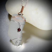 Load image into Gallery viewer, The Garnet Current - Sea glass - Necklace