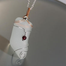 Load image into Gallery viewer, The Garnet Current - Sea glass - Necklace